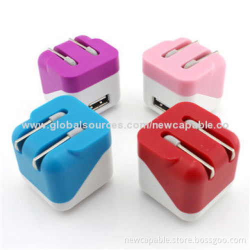 UK Travel Chargers with 100 to 240V AC, 50/60Hz Input, 45 x 45 x 45mm Size